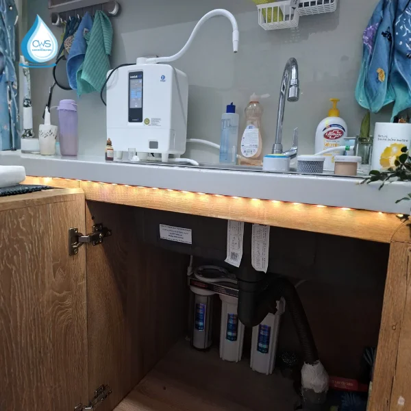 Lắp đặt bộ tiền lọc 10 Inch cho máy điện giải Kangen K8 Lắp đặt bộ tiền lọc 10 Inch cho máy điện giải Kangen K8