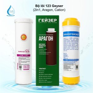 Lõi lọc 123 Geyser gồm 2in1, Aragon và Cation