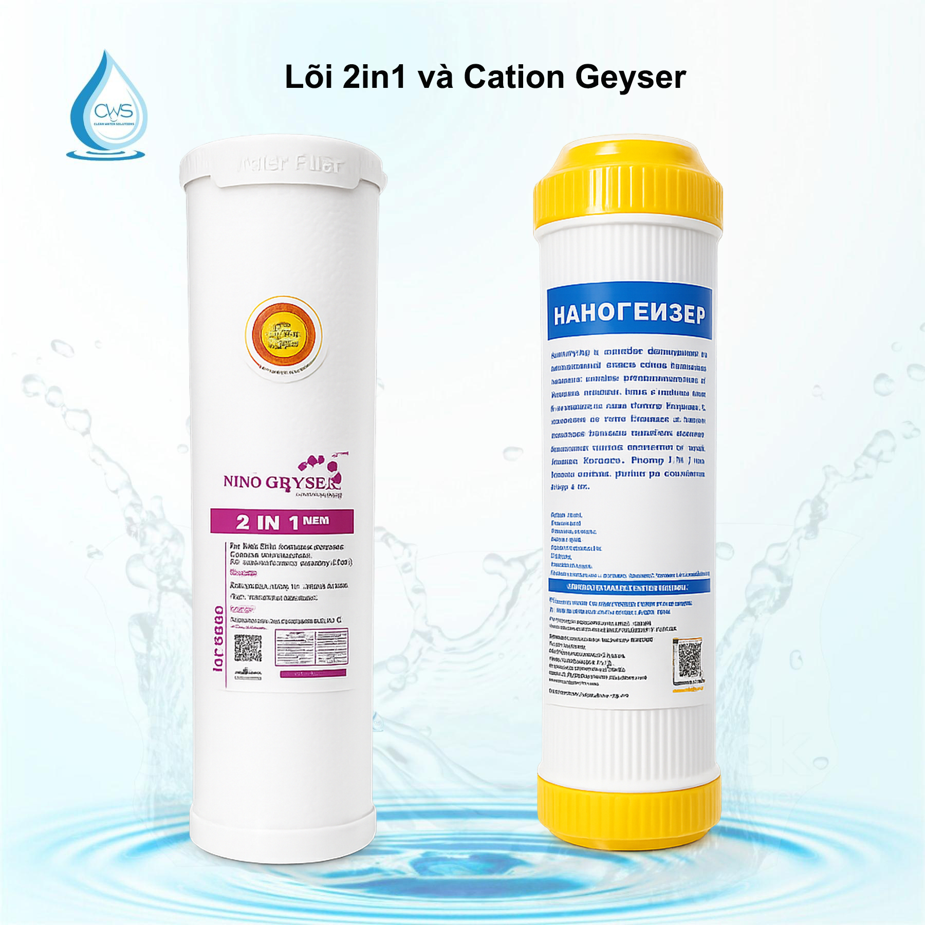 AVT LÕI LỌC VÀ PHỤ KIỆN - 179 Lõi 2in1 và Cation Geyser