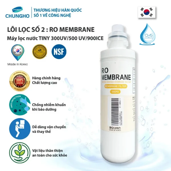 Lõi lọc Chungho Tiny 300 UV - RO Membrane