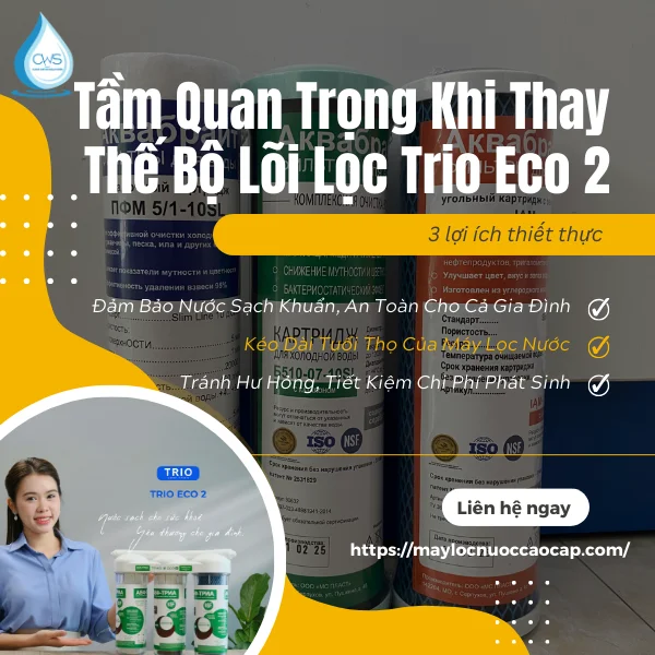Tầm Quan Trọng Khi Thay Thế Bộ Lõi Lọc Trio Eco 2