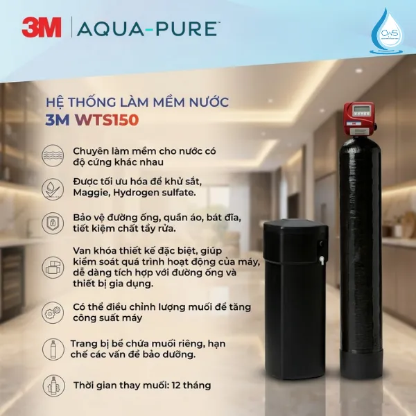 Chức Năng Của Thiết Bị Làm Mềm Nước 3M WTS150