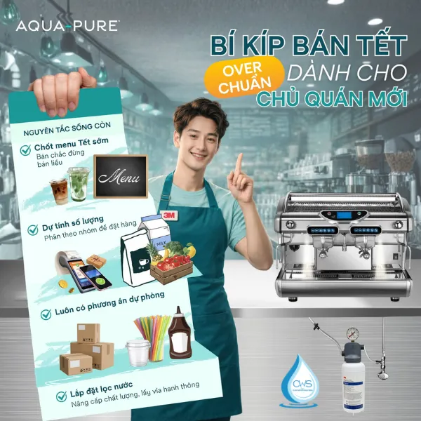3M Aqua-Pure ICE140-S Sử Dụng Cho Thiết Bị Làm Đá Của Nhà Hàng, Quán Cà Phê, Quán Ăn