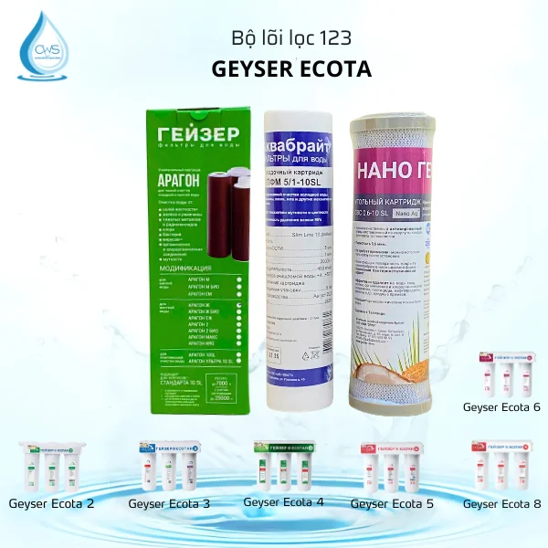 Bộ Lõi Lọc 123 Geyser Nhập Khẩu Chính Hãng Bộ Lõi Lọc 123 Geyser Nhập Khẩu Chính Hãng