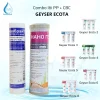 Bộ Lõi Lọc 123 Geyser Nhập Khẩu - Combo Lõi PP + CBC