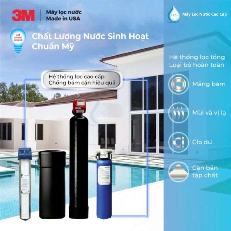 Hệ thống lọc tổng đầu nguồn 3M Mỹ