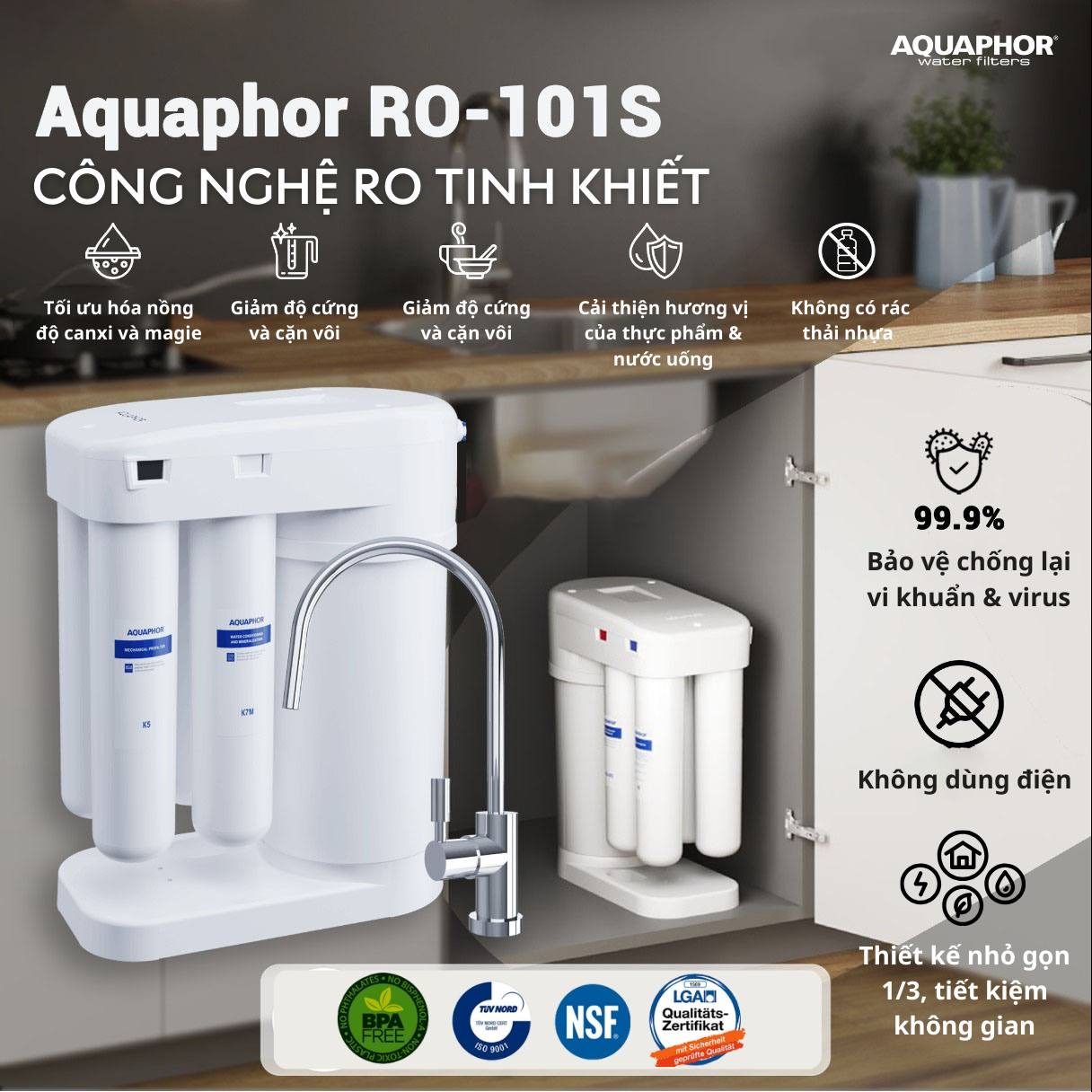 Máy lọc nước Aquaphor Morion công nghệ RO