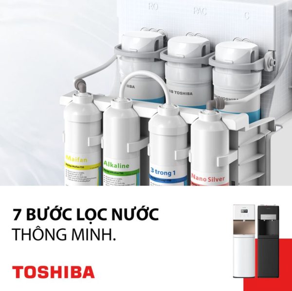 Máy lọc nước Toshiba TWP-W1035SVN(K) sở hữu 7 lõi lọc với công nghệ kết nối nhanh