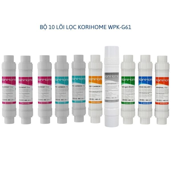 Bộ 10 lõi lọc KoriHome dành cho máy lọc WPK-G61/WPK-G6S/WPK-G62