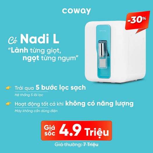 Máy lọc nước Coway Nadi khuyến mãi