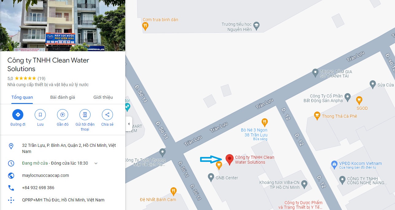 google-maps-van-phong-clean-water-solutions