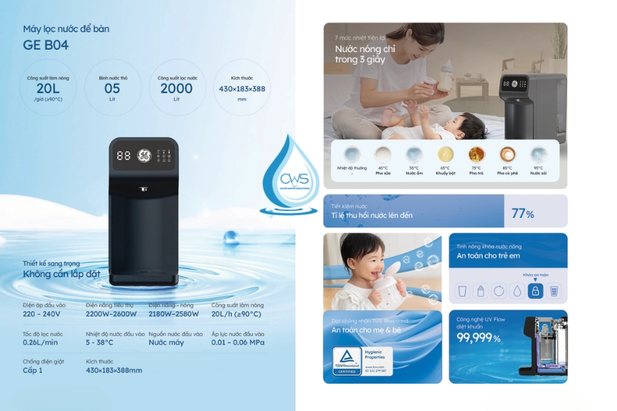 Máy lọc nước để bàn GE B04