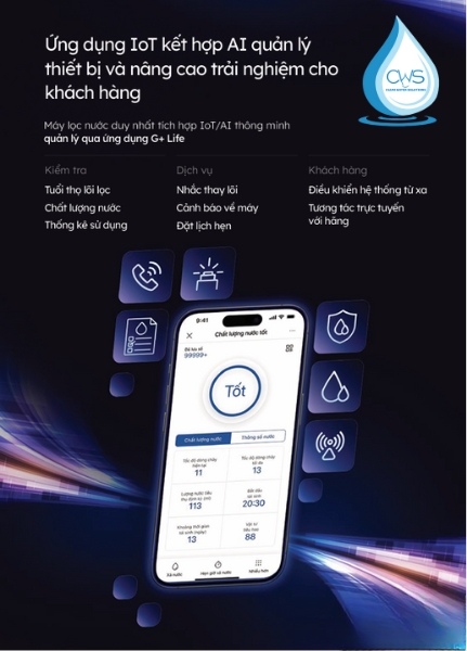 Ứng dụng IoT kết hợp AI quản lý qua ứng dụng G+ Life