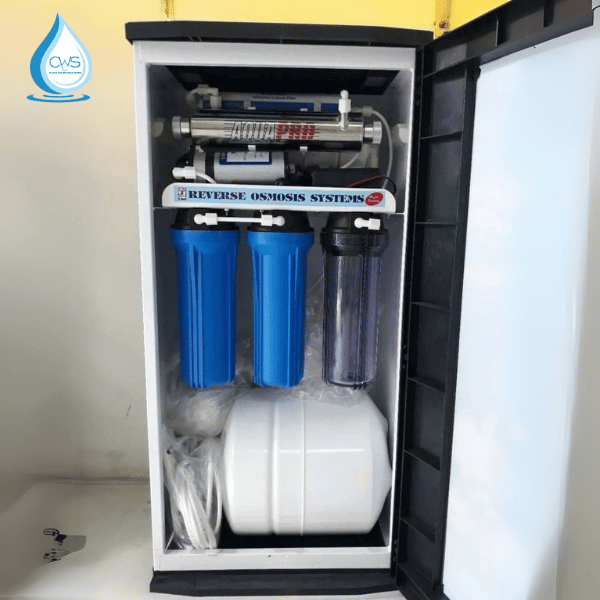 Bộ đèn UV AquaPro 14W lắp đặt thực tế lên máy lọc nước RO-Nano