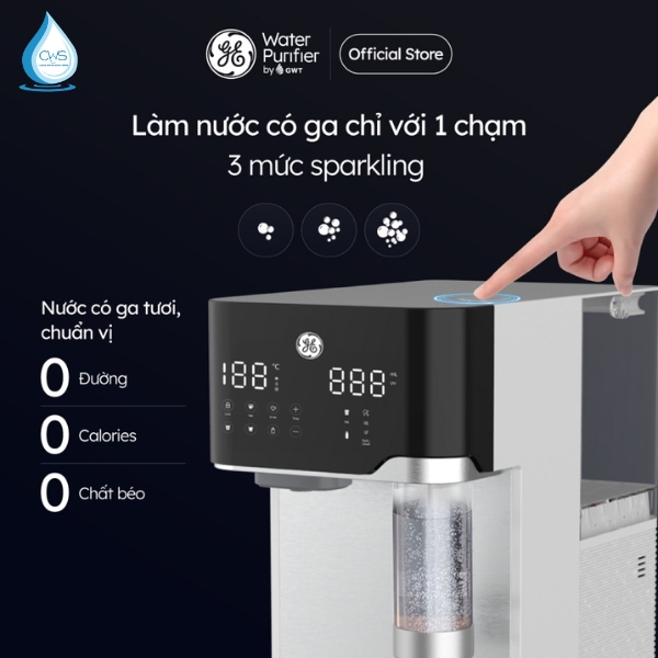 Công nghệ G+ Fizz Sparkling - 3 chức năng làm lạnh, làm nóng và tạo soda