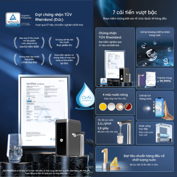 Các tính năng vượt trội trên máy lọc nước GE USH10