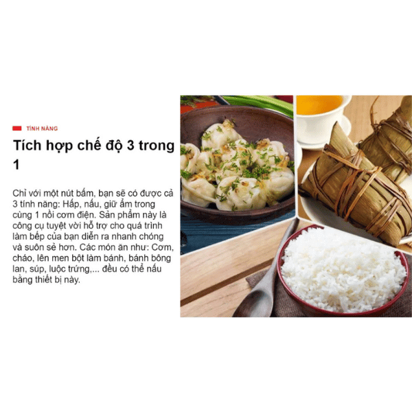Chế Độ Nấu Đa Năng 3 Trong 1