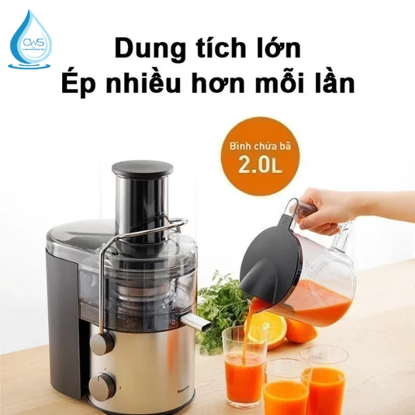 Dung Tích Bình Chứa Bã Lên Đến 2L