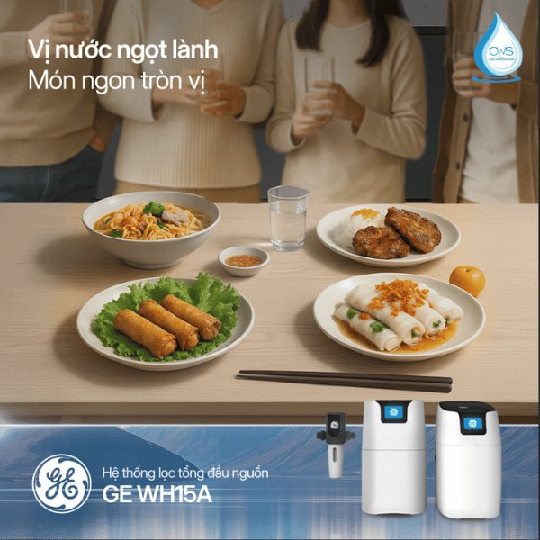 Hệ Thống Lọc Tổng GE WH15A Giúp Vị Nước Ngọt Lành, Món Ngon Tròn Vị