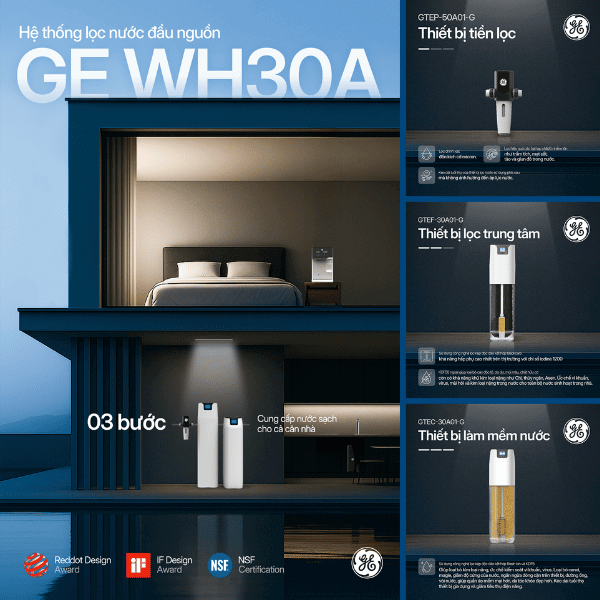 Hệ thống lọc tổng GE WH30A đầu nguôn