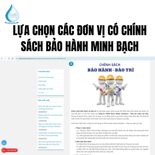 Lựa Chọn Các Đơn Vị Có Chính Sách Bảo Hành Minh Bạch