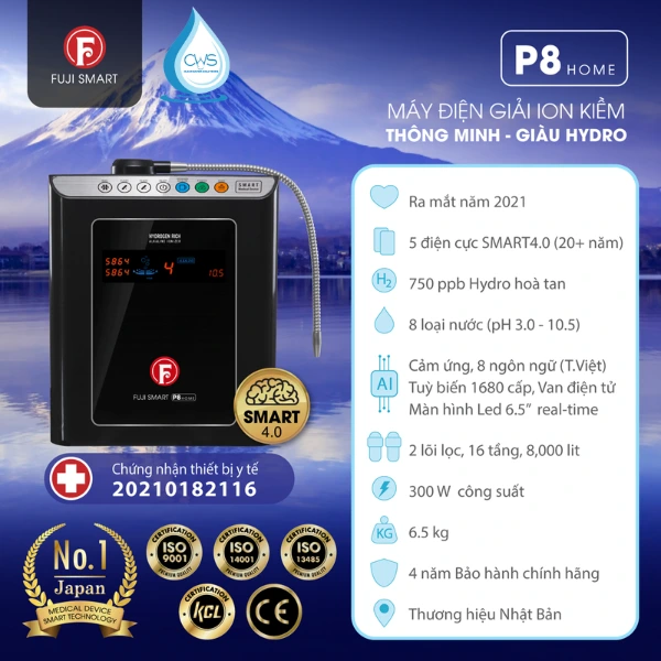 Máy điện giải ion kiềm Fuji Smart P8