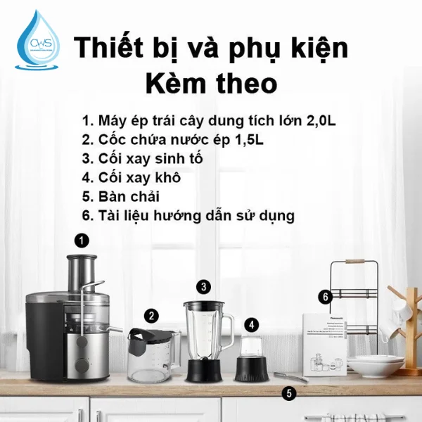 Phụ Kiện Đi Kèm Máy Ép Trái Cây Panasonic MJ-CB800SRA