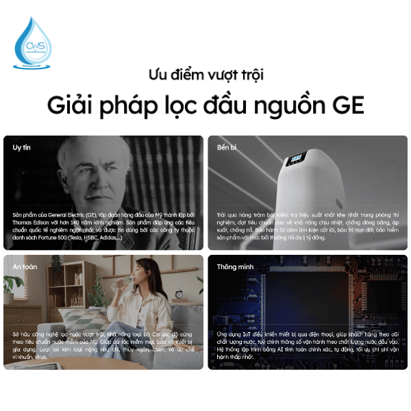 Ưu Điểm Vượt Trội Hệ Thống Lọc Tổng GE