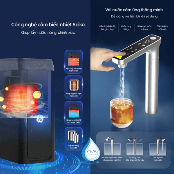 Vòi nước lọc cảm biến thông minh, công nghệ cảm biến nhiệt chính xác