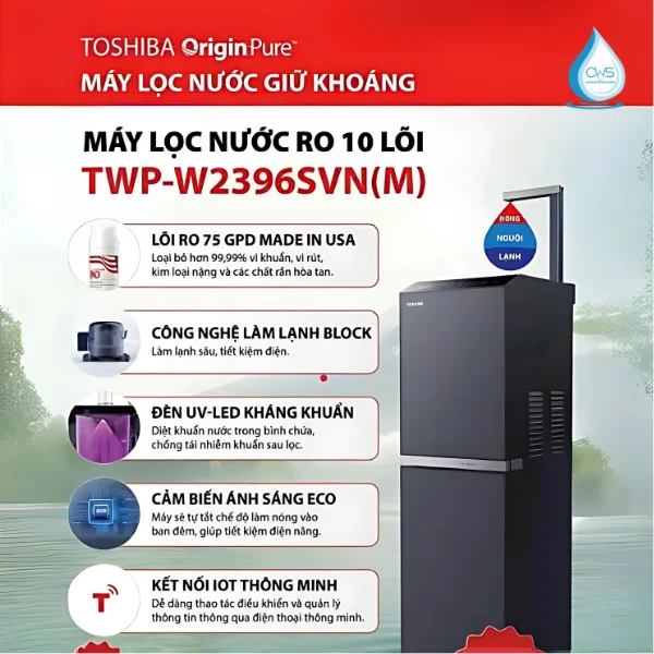 Máy lọc nước RO Toshiba TWP - W2396SVN(M)