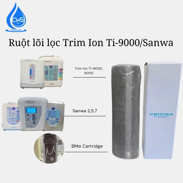 Ruột lõi lọc Trim Ion Ti-9000Sanwa tương thích với các dòng máy Trim Ion/Sanwa