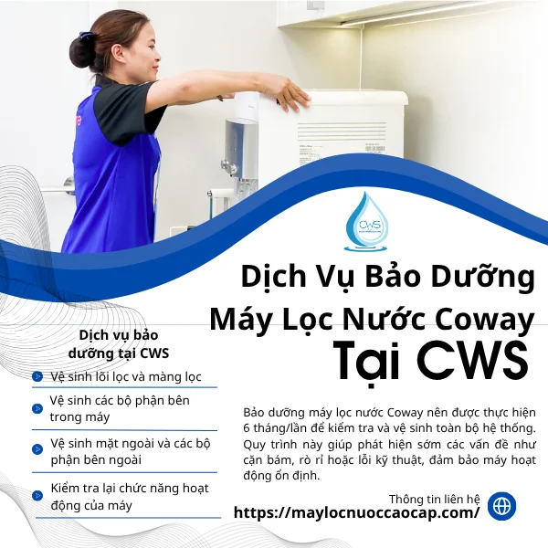 Dịch vụ bảo dưỡng máy lọc nước Coway tại Clean Water Solutions