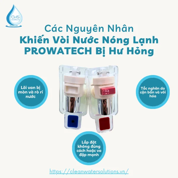 Các Nguyên Nhân Khiến Vòi Nước Nóng Lạnh PROWATECH Bị Hư Hỏng