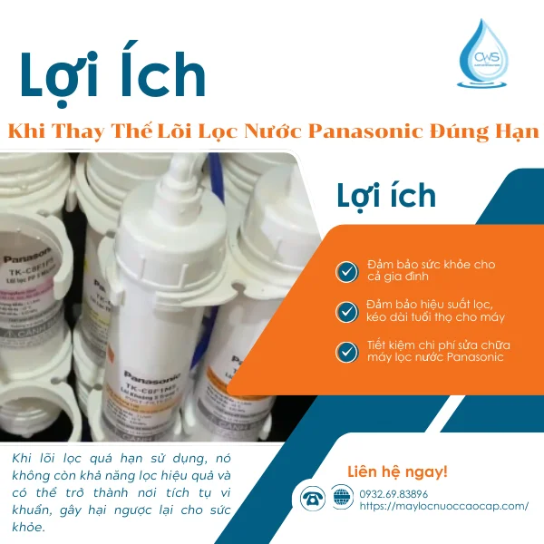 Lợi Ích Khi Thay Thế Lõi Lọc Nước Panasonic