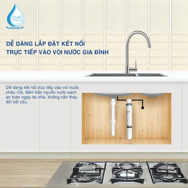 Máy lọc nước Chungho FLUUX FX21S sở hữu thiết kế undersink nhỏ gọn