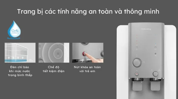 Máy lọc nước Coway VILLAEM 2 (CHP-18AR) sở hữu nhiều tính năng an toàn và thông minh