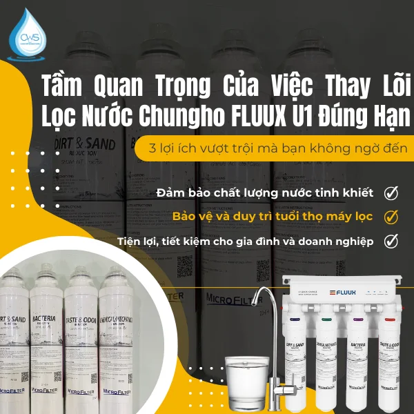 Tầm Quan Trọng Của Việc Thay Lõi Lọc Nước Chungho FLUUX U1 Đúng Hạn