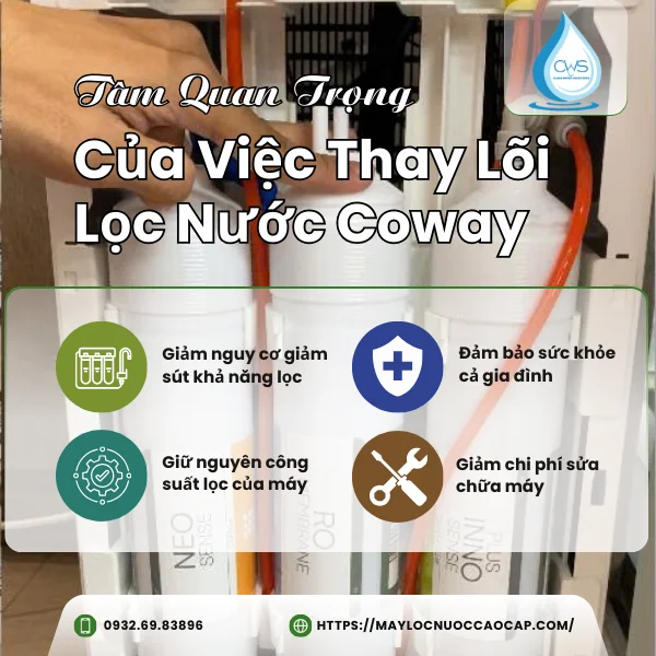 Tầm Quan Trọng Của Việc Thay Lõi Lọc Nước Coway