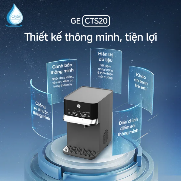 Các tính năng nổi bật khác trên máy lọc nóng lạnh GE CTS20