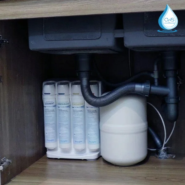 Hình ảnh thực tế lắp đặt máy lọc nước Chungho M9 Undersink