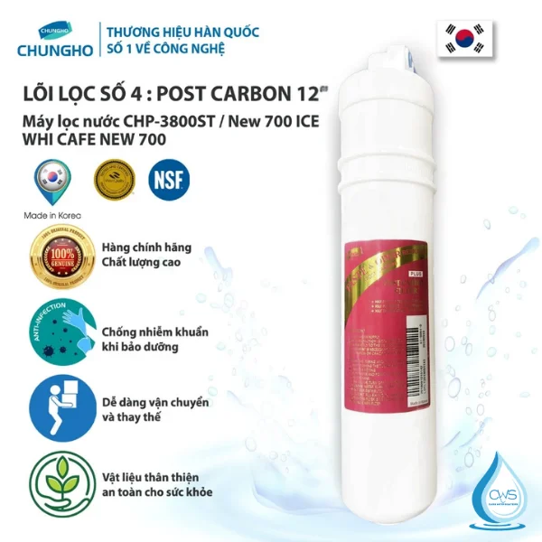 Lõi lọc Post Carbon Chungho WHI Caffe 700
