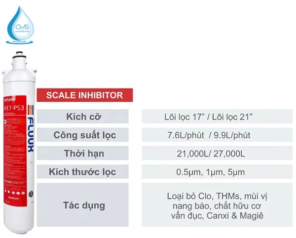 Lõi lọc Scale Inhibitor – Giải Pháp Ức Chế Cặn Vôi