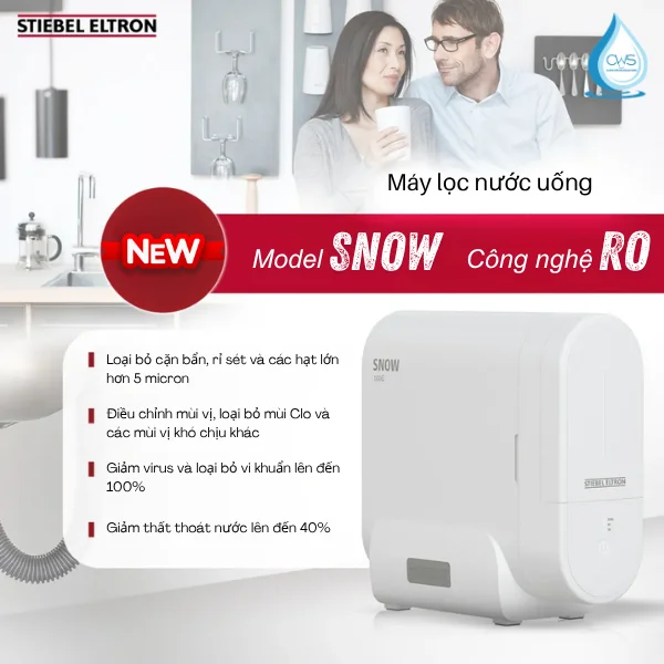 Máy Lọc Nước Stiebel Eltron SNOW Thiết Kế Thế Hệ Mới, Lắp Đặt Âm Bồn