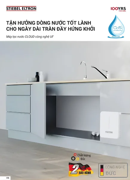Máy lọc nước Stiebel Eltron CLOUD lắp đặt nhỏ gọn dưới bàn bếp