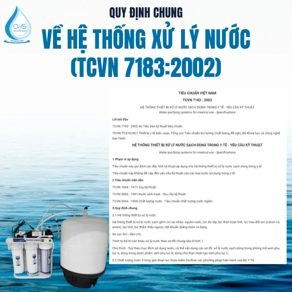 Quy định chung về Hệ thống xử lý nước (TCVN 7183-2002)
