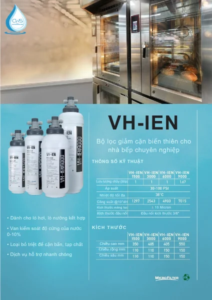 Thông số kỹ thuật máy làm mềm nước MicroFilter VH-IEN 3000