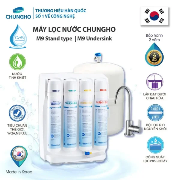 Ưu điểm vượt trội của máy lọc nước Chungho M9 Undersink
