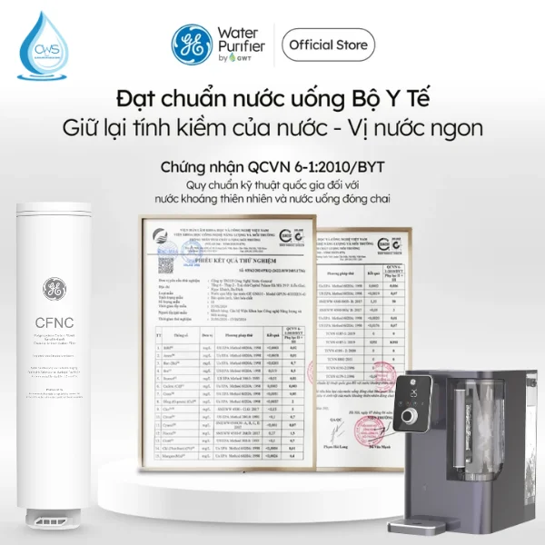 Các Chứng Nhận Chất Lượng Và An Toàn Sức Khỏe Lõi Lọc Nước GE CTD50