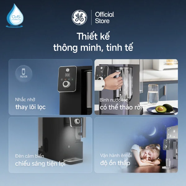 Các tính năng vượt trội khác của máy lọc nước GE CTD50