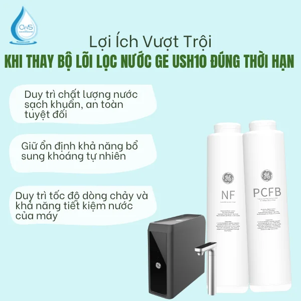 Lợi Ích Vượt Trội Khi Thay Bộ Lõi Lọc Nước GE USH10 Đúng Thời Hạn